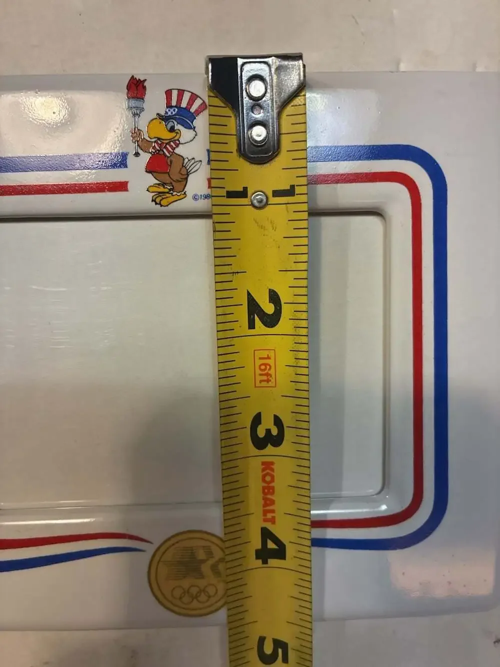 Vintage 1984 Los Angeles Olympics Sam the Olympic Eagle Mail-A-Frame Ceramic Pic